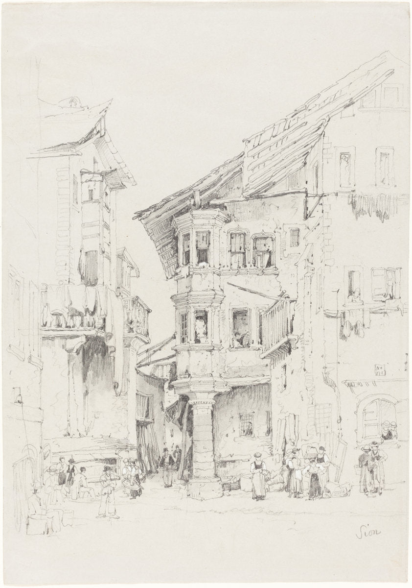Sion by Samuel Prout (British, 1783 - 1852), 16X12"(A3)Poster Print