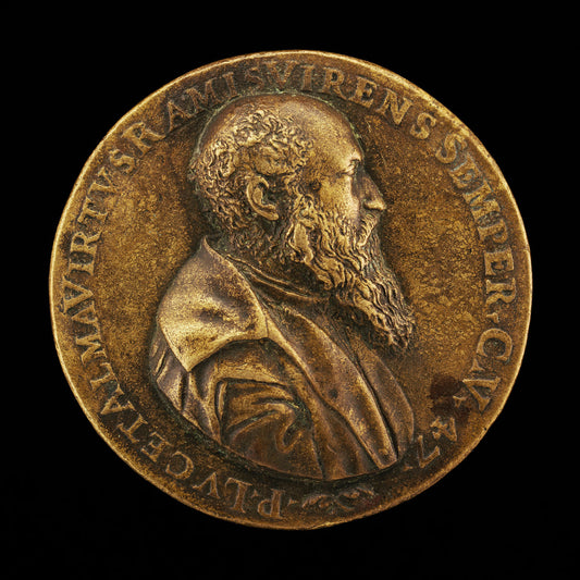 Pietro Lauro, born 1508, Modenese Poet and Scholar [obverse] by Master I.A.V.F. (Venetian, active 16th century), 16X12"(A3)Poster Print