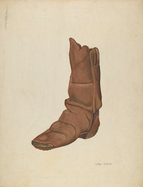 Child's Boot by LeRoy Griffith (American, active c. 1935), 16X12"(A3)Poster Print