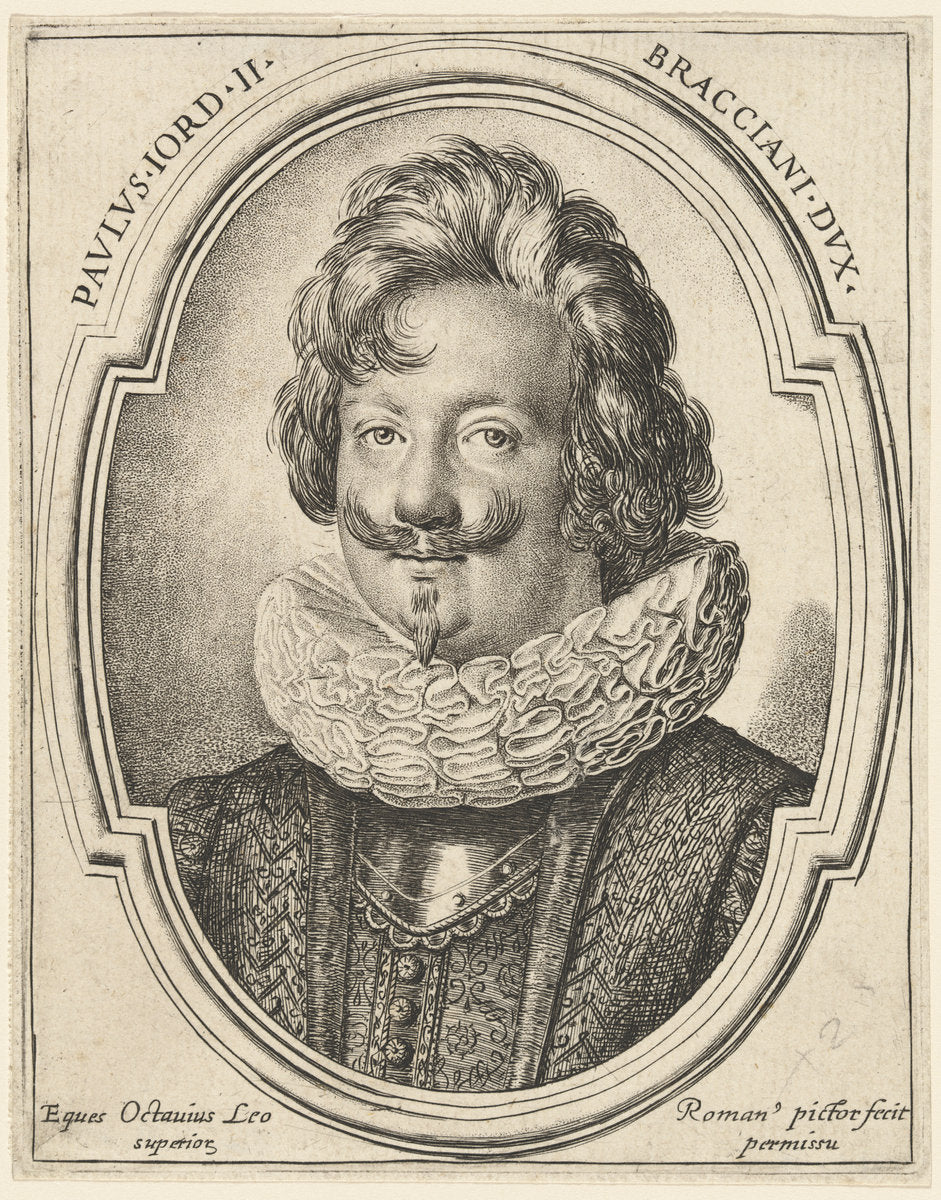 Paolo Giordano Orsini II by Ottavio Leoni (Roman, c. 1578 - 1630), 16X12"(A3)Poster Print