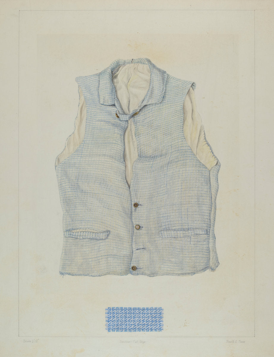 Vest by Frank J. Mace (American, active c. 1935), 16X12"(A3)Poster Print