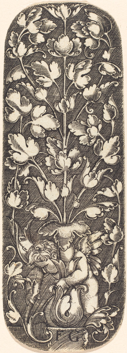 Ornament by Master FG (German, active 1534/1537), 16X12"(A3)Poster Print