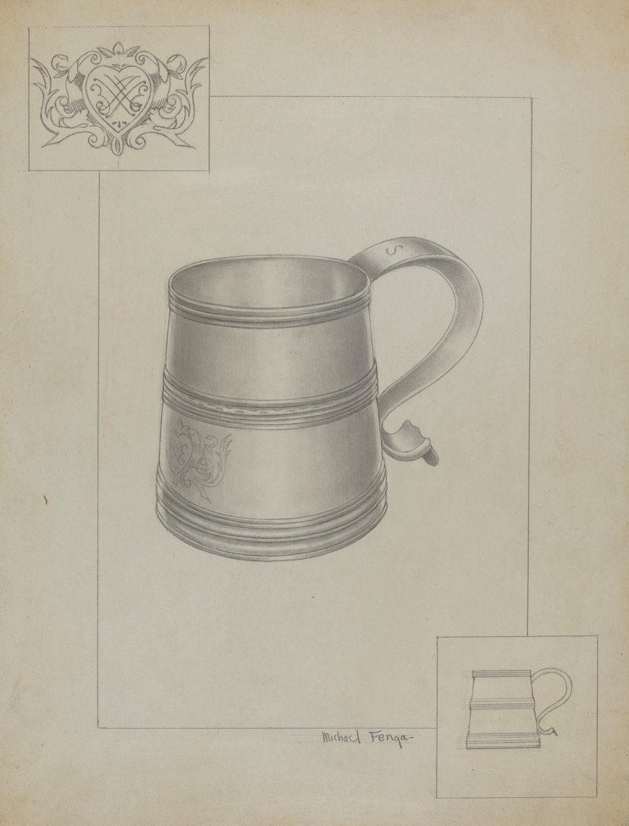Silver Mug by Michael Fenga (American, active c. 1935), 16X12"(A3)Poster Print
