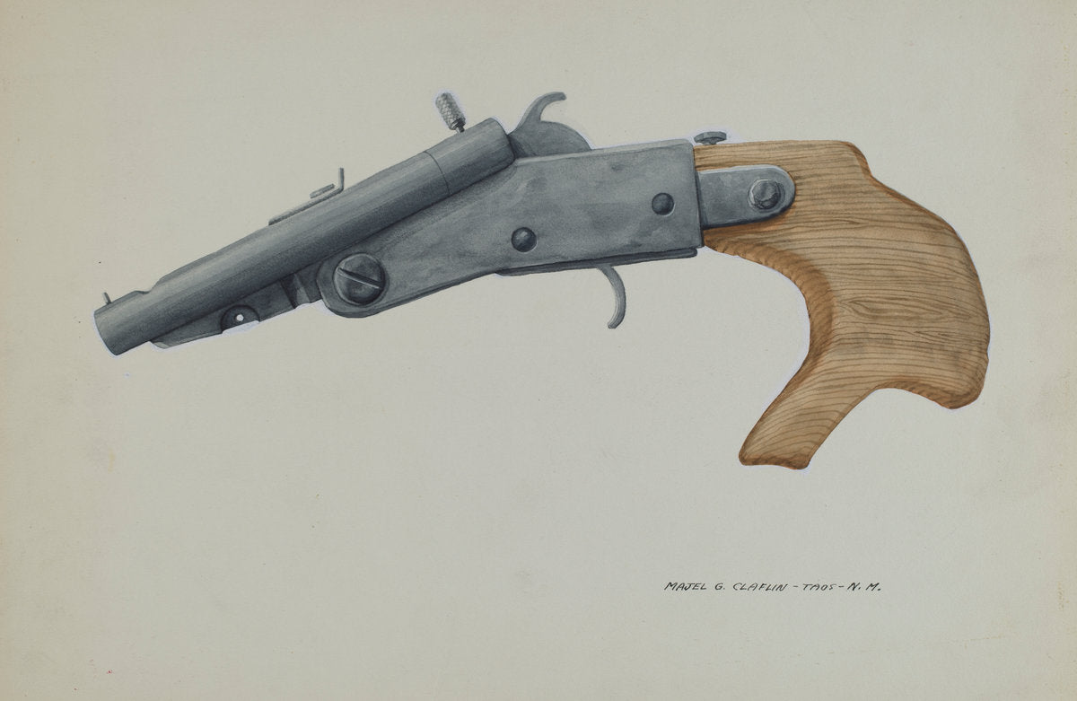 Gun by Majel G. Claflin (American, active c. 1935), 16X12"(A3)Poster Print