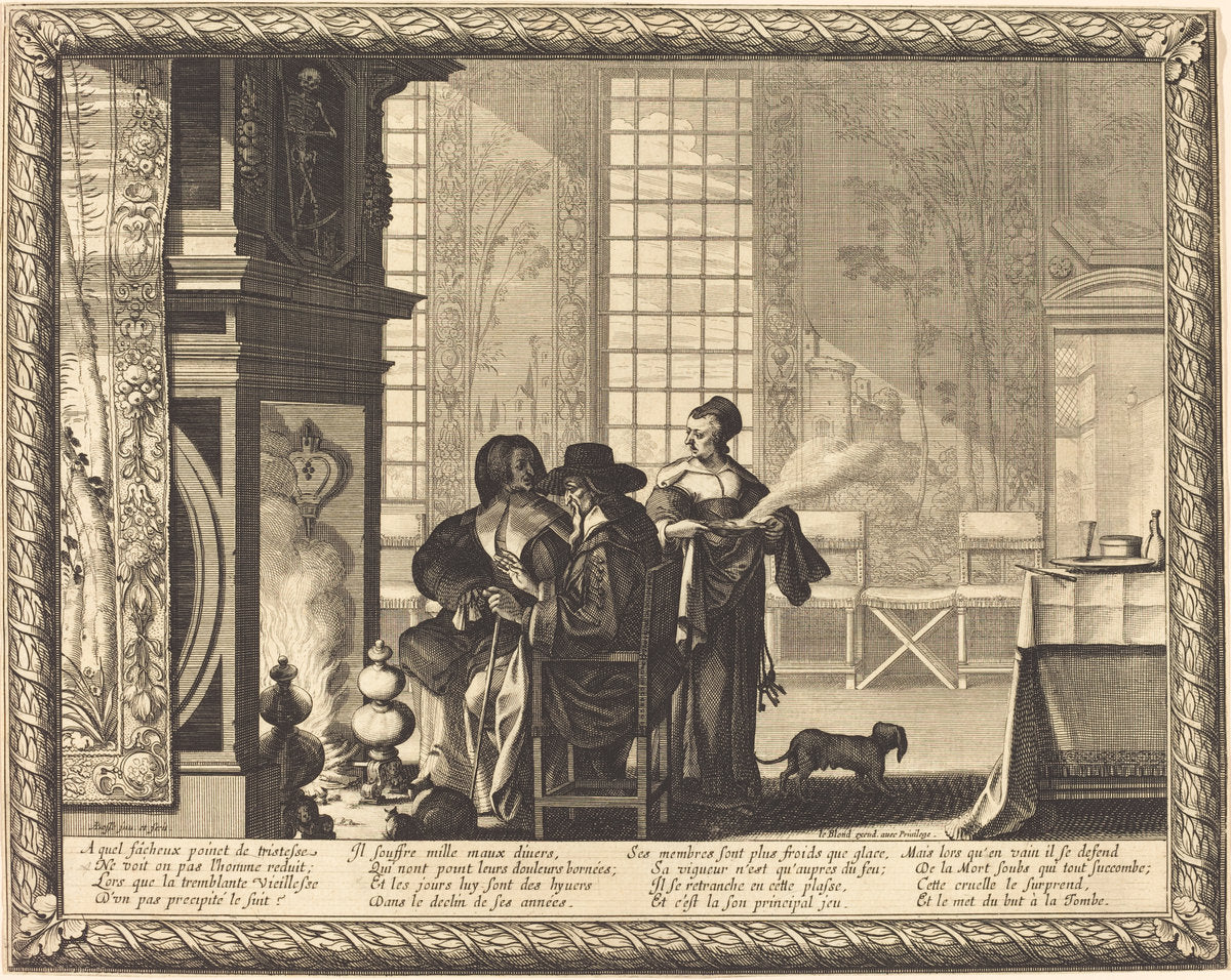 Death by Abraham Bosse (French, 1602 - 1676), 16X12"(A3)Poster Print