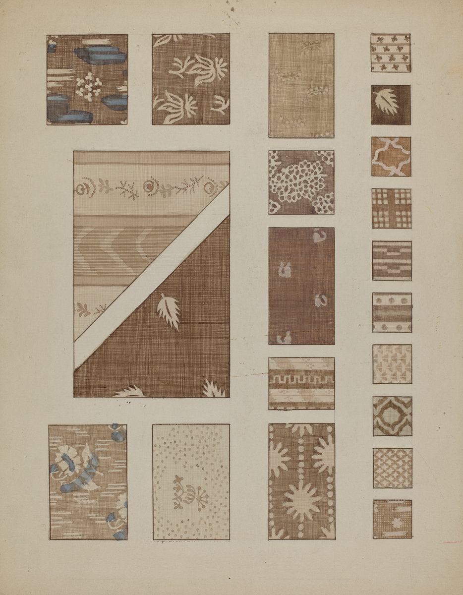 Printed Cotton by Millia Davenport (American, active c. 1935), 16X12"(A3)Poster Print