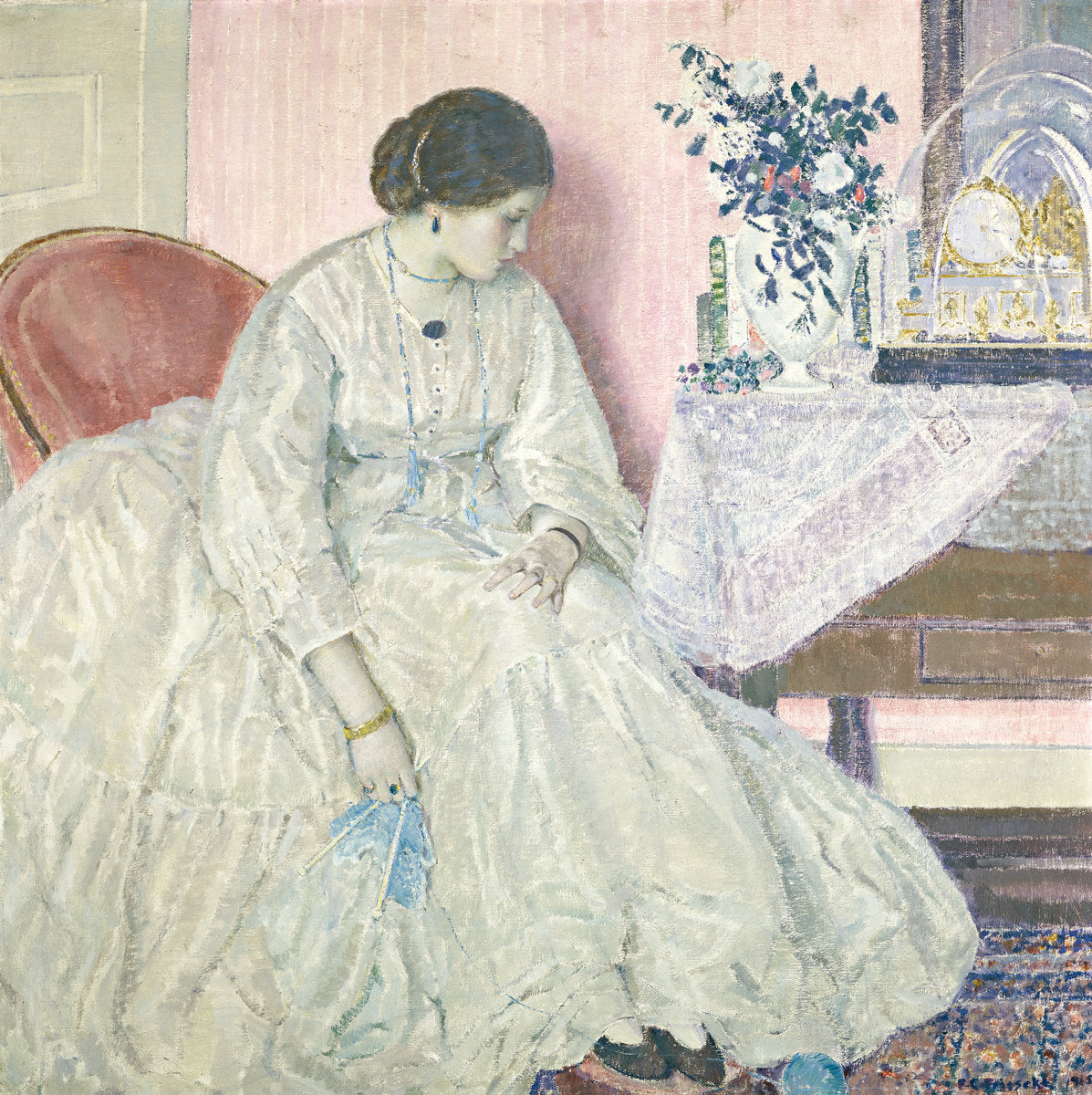 Memories by Frederick Carl Frieseke (American, 1874 - 1939), 16X12"(A3)Poster Print