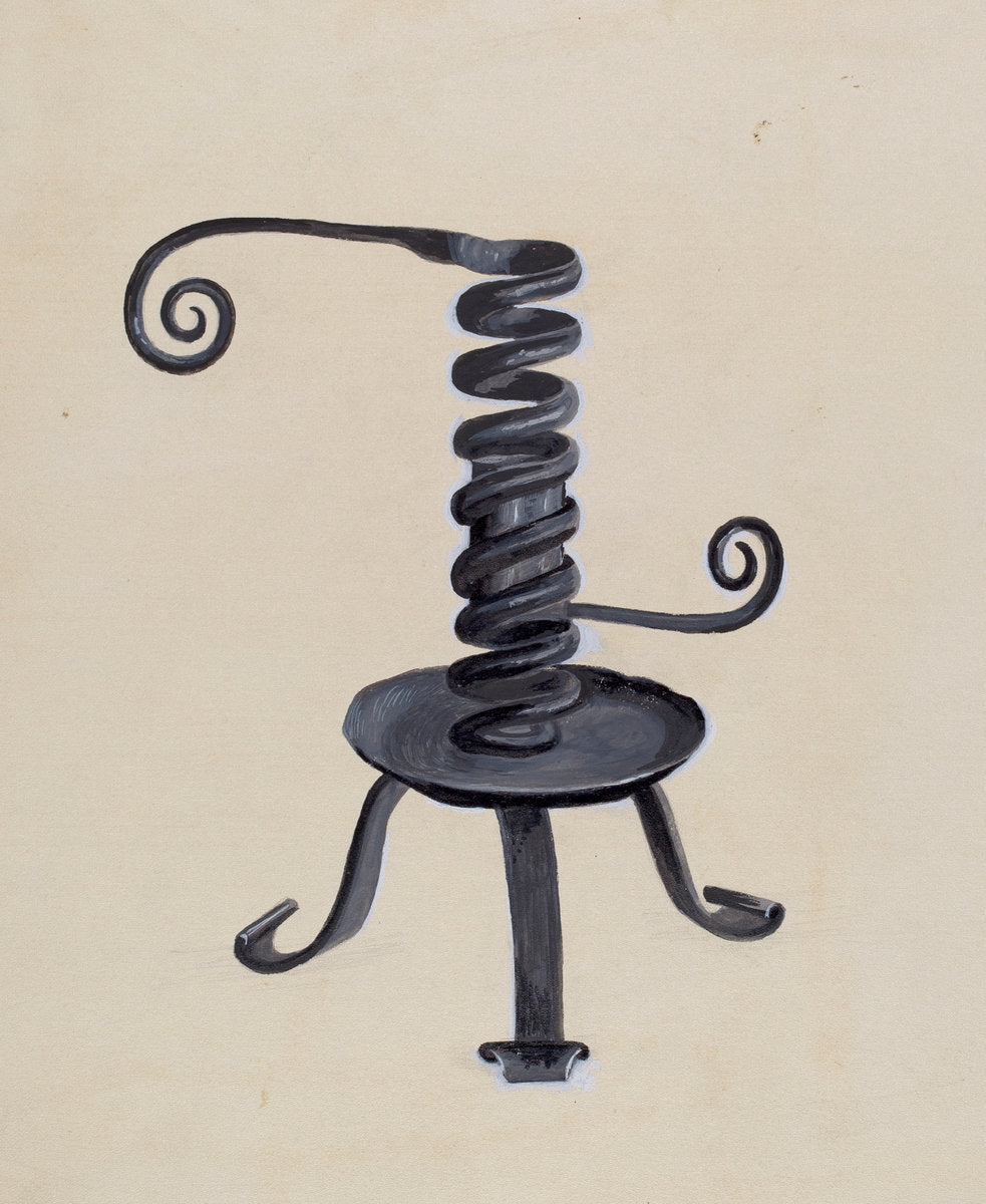 Spiral Candlestick by William D. Somers (American, active c. 1935), 16X12"(A3)Poster Print
