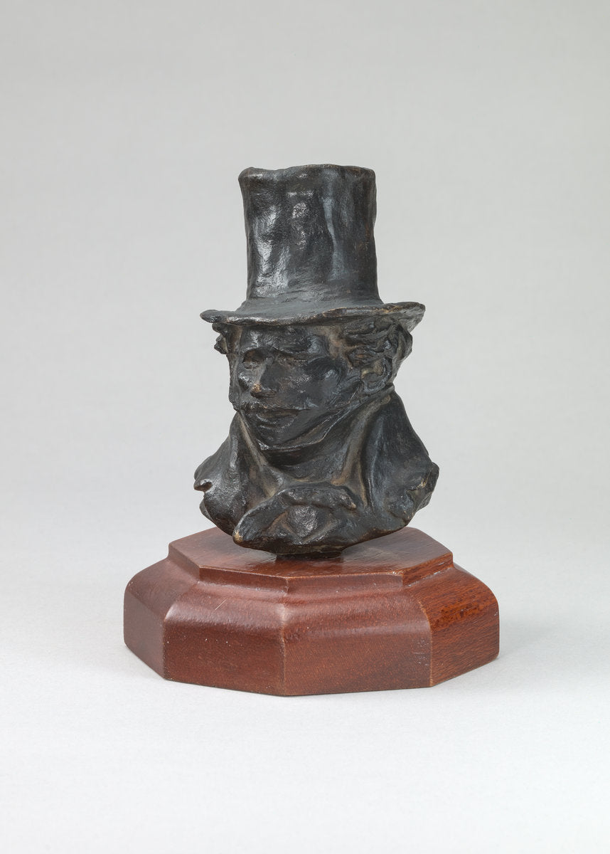 model possibly 1830s, cast 1944/1950 by Imitator of Honoré Daumier (Man in a Tall Hat), 16X12"(A3)Poster Print