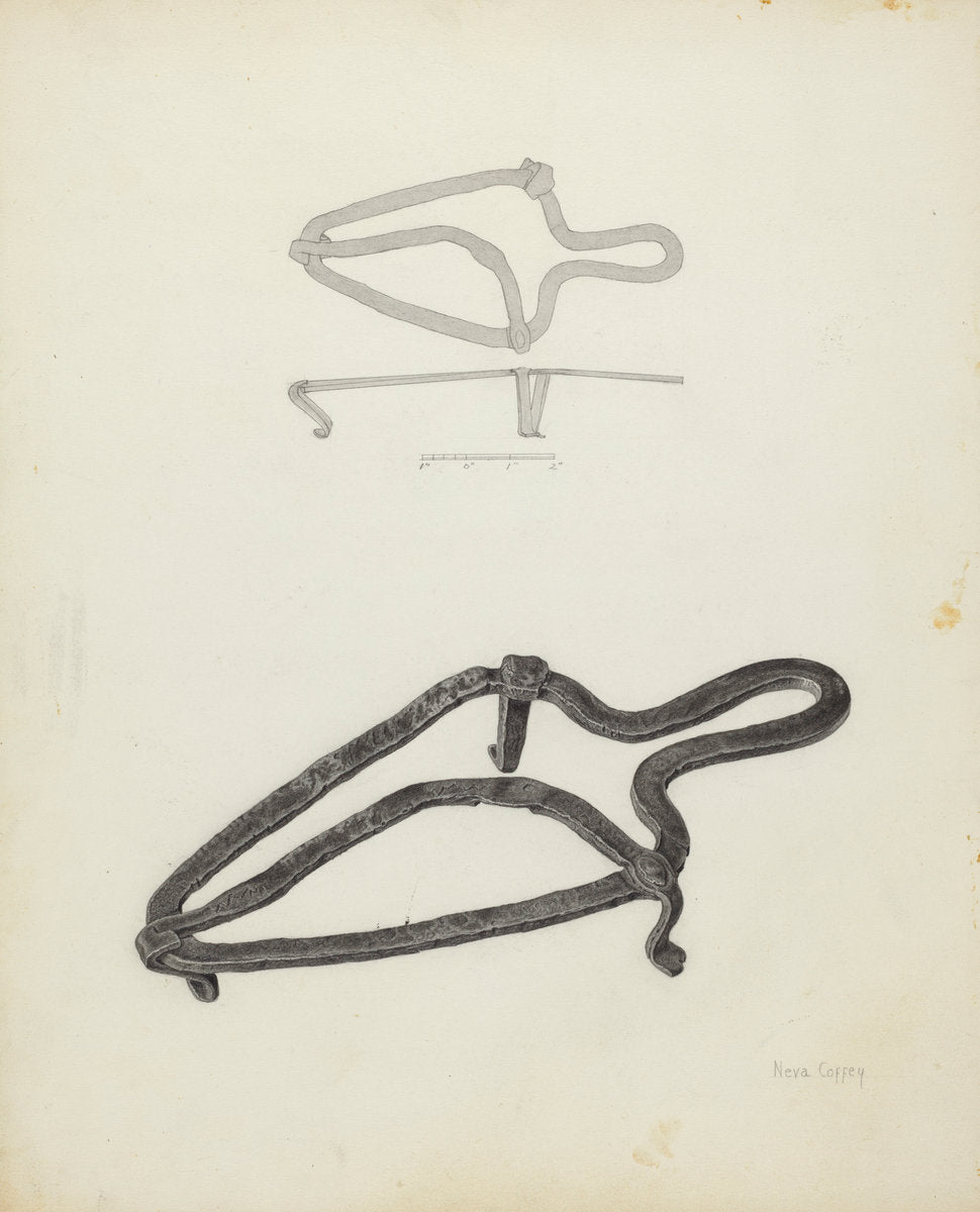 Flat Iron Holder by Neva Coffey (American, active c. 1935), 16X12"(A3)Poster Print