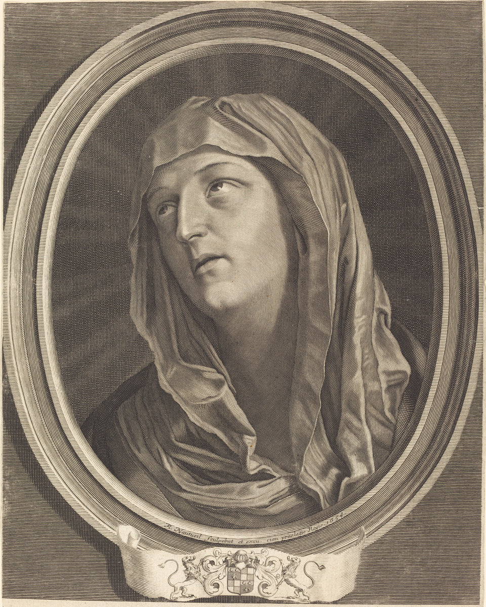 Mater Dolorosa by Robert Nanteuil (French, 1623 - 1678), 16X12"(A3)Poster Print