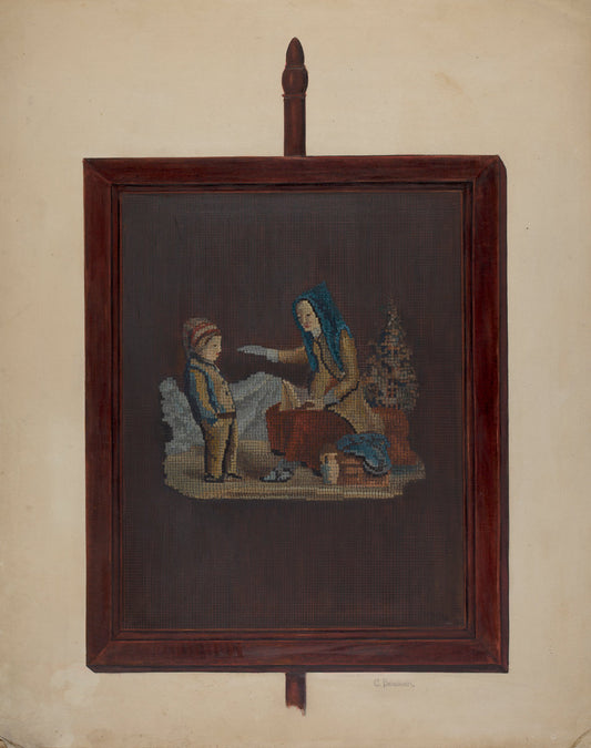 Fire Screen by Charles Bowman (American, active c. 1935), 16X12"(A3)Poster Print