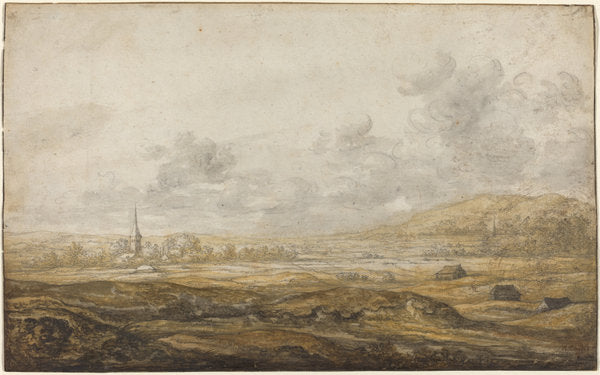 Panoramic Landscape along the Rhine by Aelbert Cuyp (Dutch, 1620 - 1691), 16X12"(A3)Poster Print