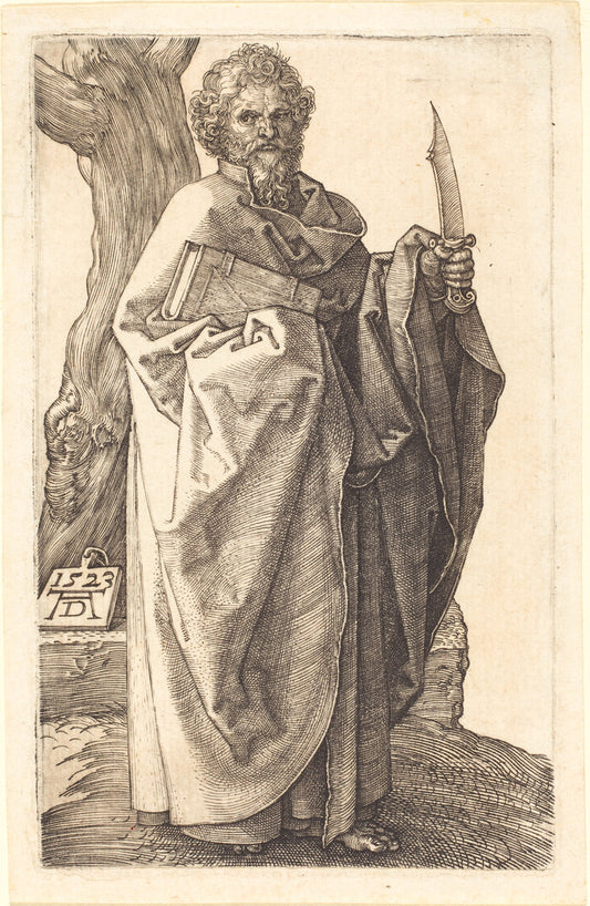 Saint Bartholomew by Albrecht Dürer (German, 1471 - 1528), 16X12"(A3)Poster Print