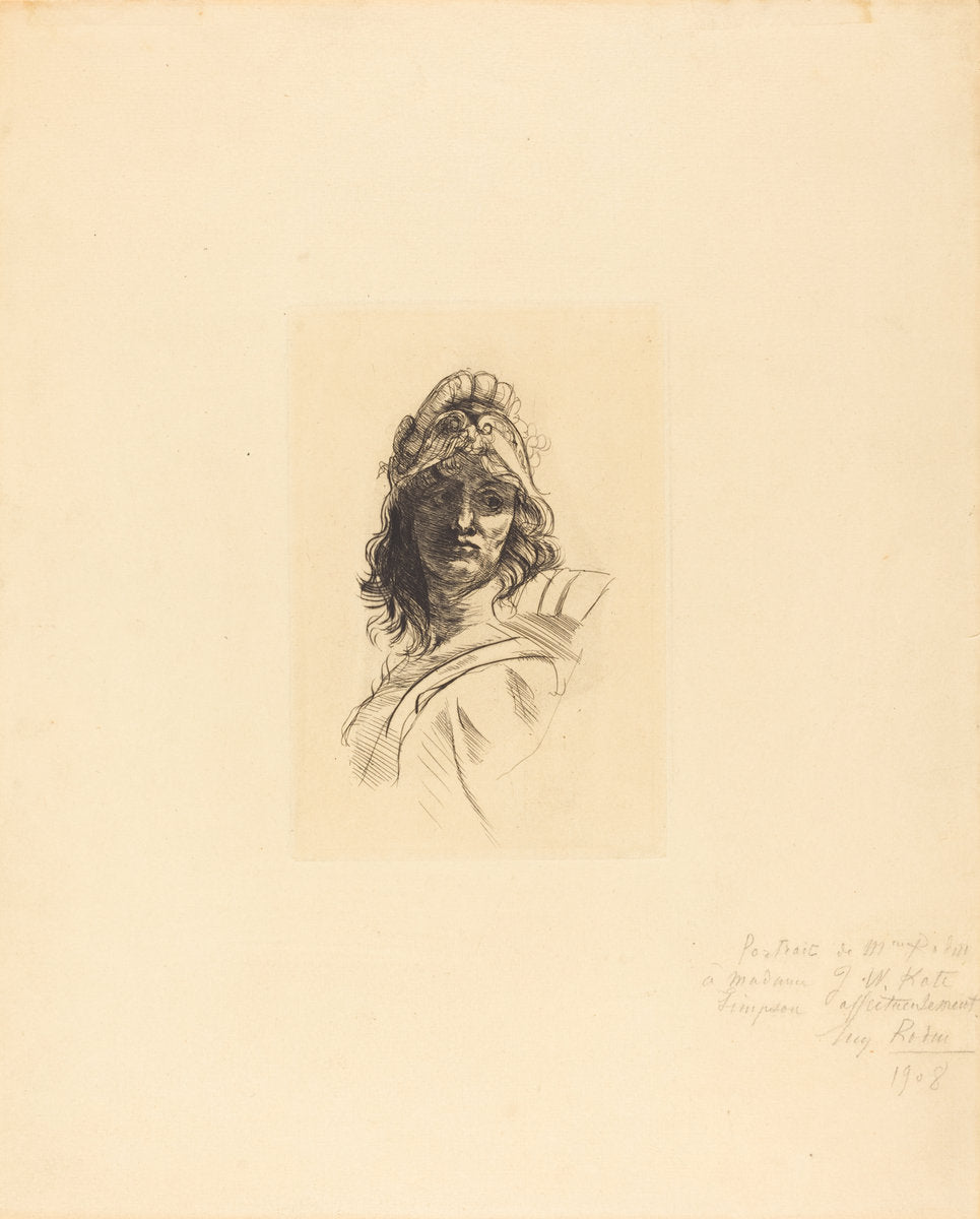Buste de Bellone by Auguste Rodin (French, 1840 - 1917), 16X12"(A3)Poster Print