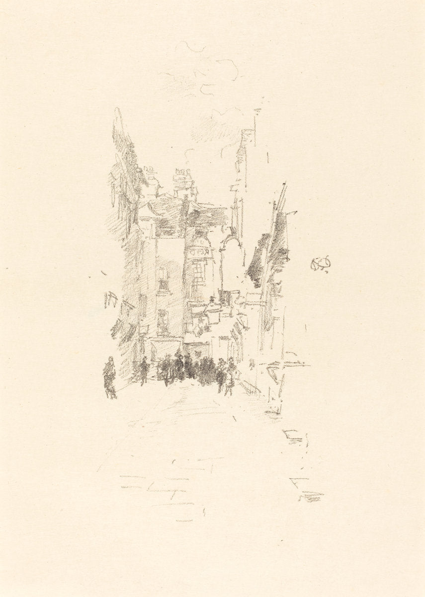 Little Court, Cloth Fair by James McNeill Whistler (American, 1834 - 1903), 16X12"(A3)Poster Print