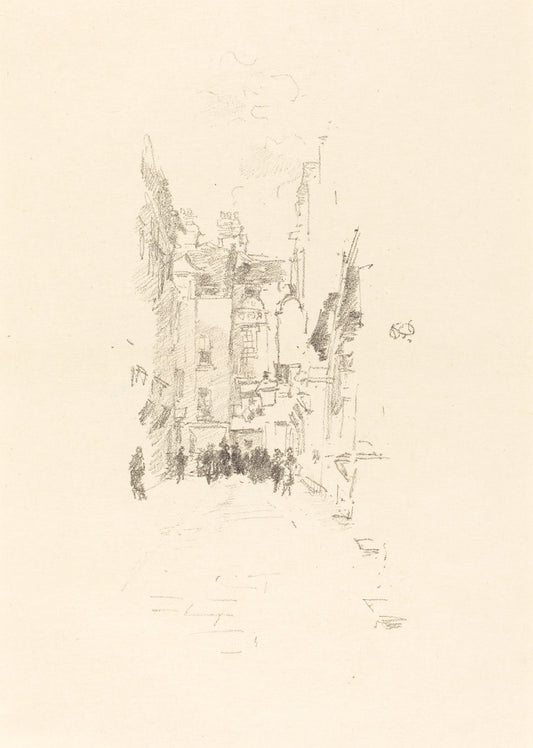 Little Court, Cloth Fair by James McNeill Whistler (American, 1834 - 1903), 16X12"(A3)Poster Print