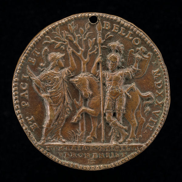 Pallas and Mars [reverse] by Giovanni Maria Pomedelli (Italian, 1478/1479 - 1537), 16X12"(A3)Poster Print