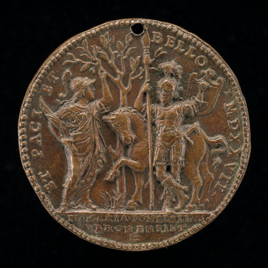 Pallas and Mars [reverse] by Giovanni Maria Pomedelli (Italian, 1478/1479 - 1537), 16X12"(A3)Poster Print