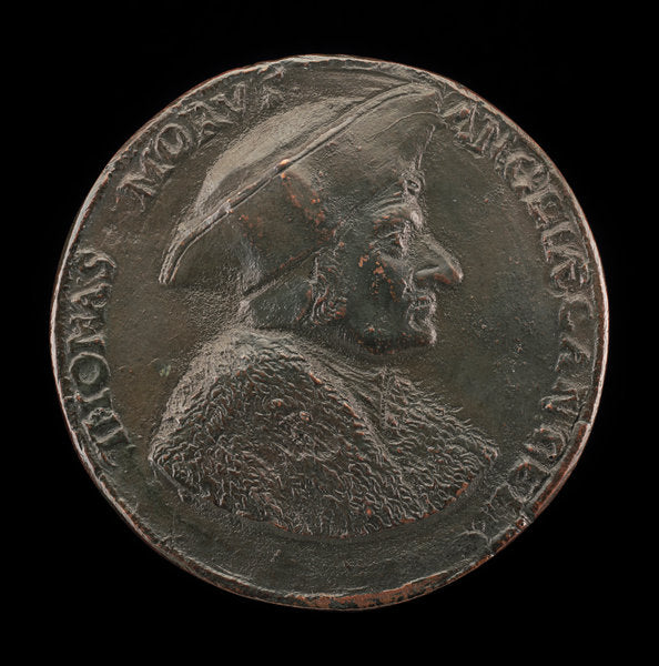 17th century by English 17th Century (Sir Thomas More, 1480-1535, Lord Chancellor of England 1529 [obverse]), 16X12"(A3)Poster Print