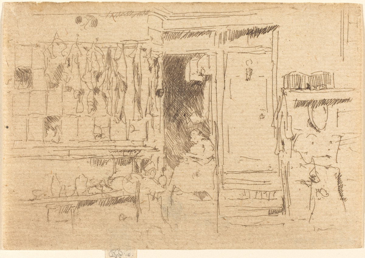Old-Clothes Shop, No.I by James McNeill Whistler (American, 1834 - 1903), 16X12"(A3)Poster Print