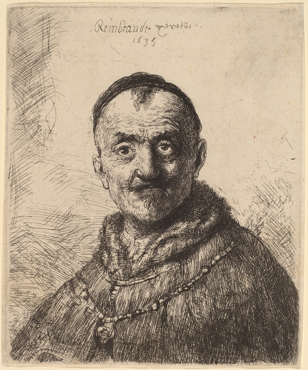 The First Oriental Head by Rembrandt van Rijn and Studio of Rembrandt van Rijn after Jan Lievens (Dutch, 1606 - 1669), 16X12"(A3)Poster Print