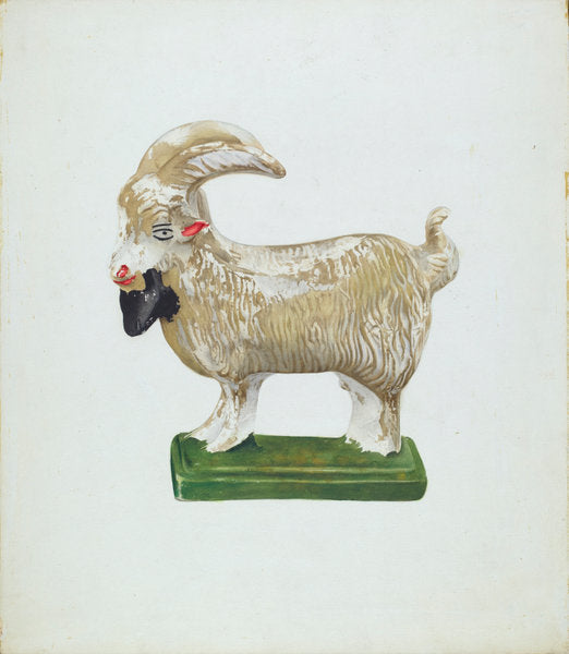Goat by John W. Kelleher (American, active c. 1935), 16X12"(A3)Poster Print