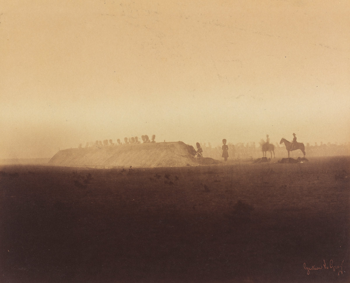 Cavalry Maneuvers, Camp de Châlons by Gustave Le Gray (French, 1820 - 1884), 16X12"(A3)Poster Print