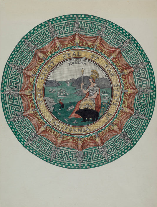 Mosaic Marble "Ornament" by Gordena Jackson (American, 1900 - 1993), 16X12"(A3)Poster Print