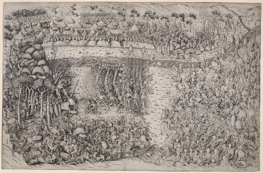 The Battle of Fornovo by Master of the Battle of Fornovo (French, active c. 1495), 16X12"(A3)Poster Print
