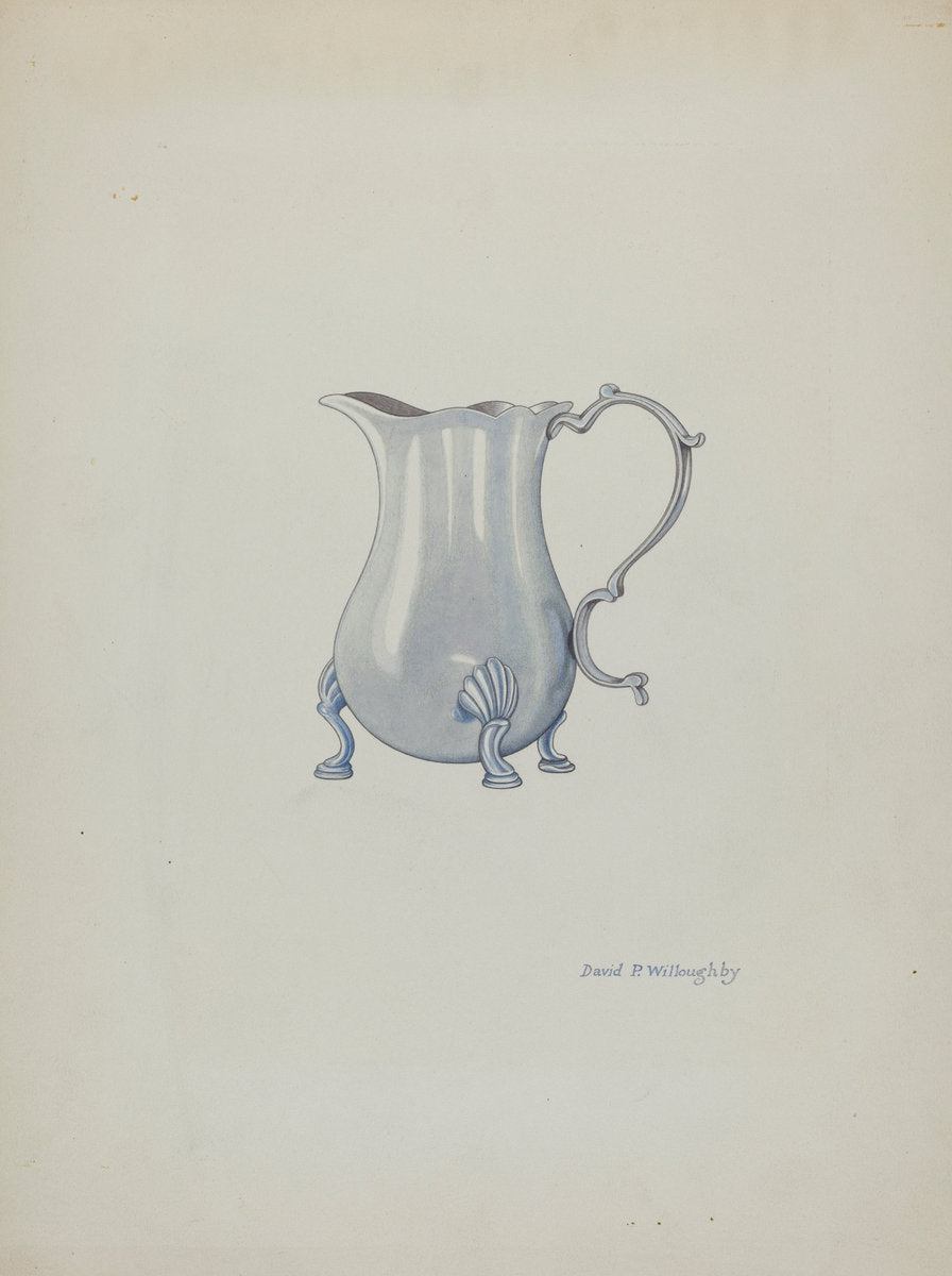 Silver Jug for Cream by David P Willoughby (American, active c. 1935), 16X12"(A3)Poster Print