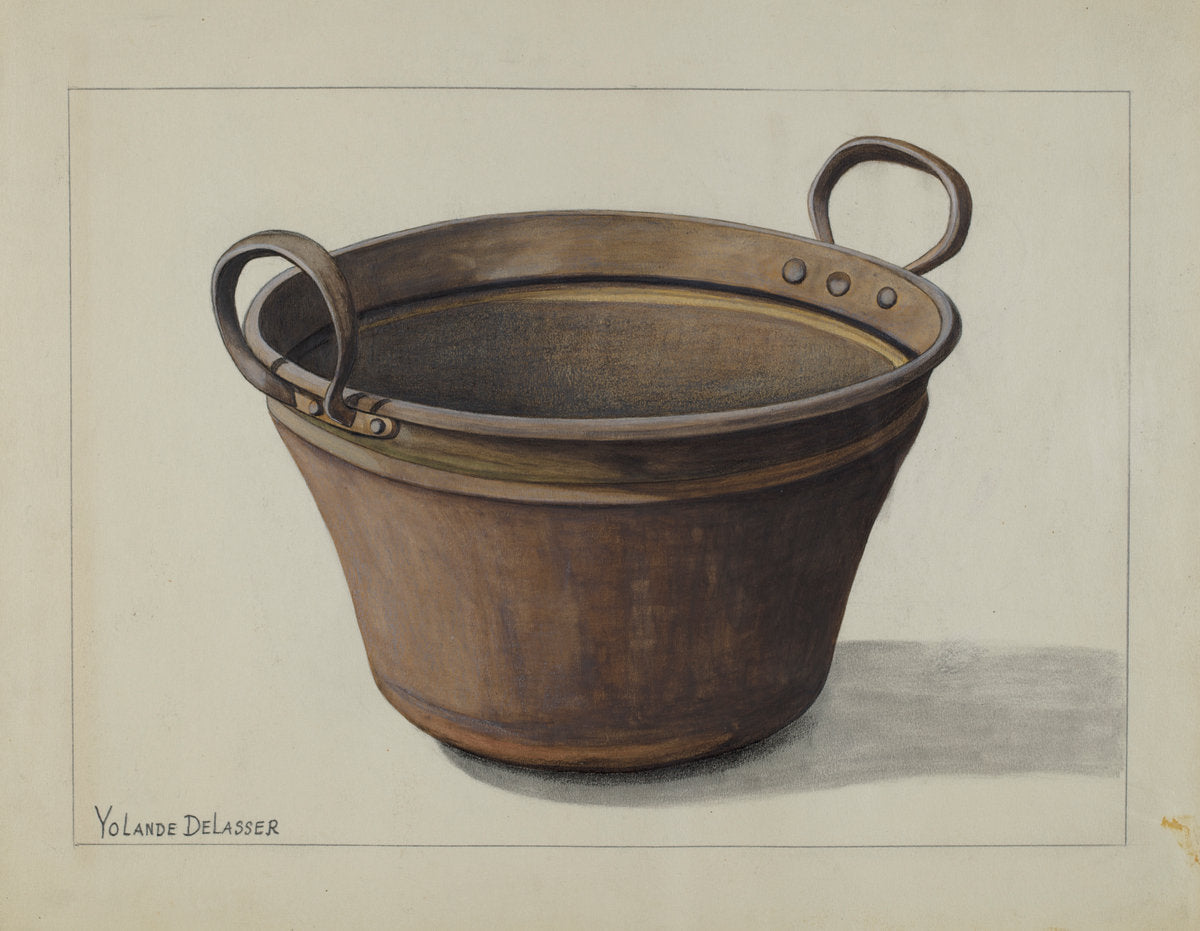 Kettle by Yolande Delasser (American, active c. 1935), 16X12"(A3)Poster Print