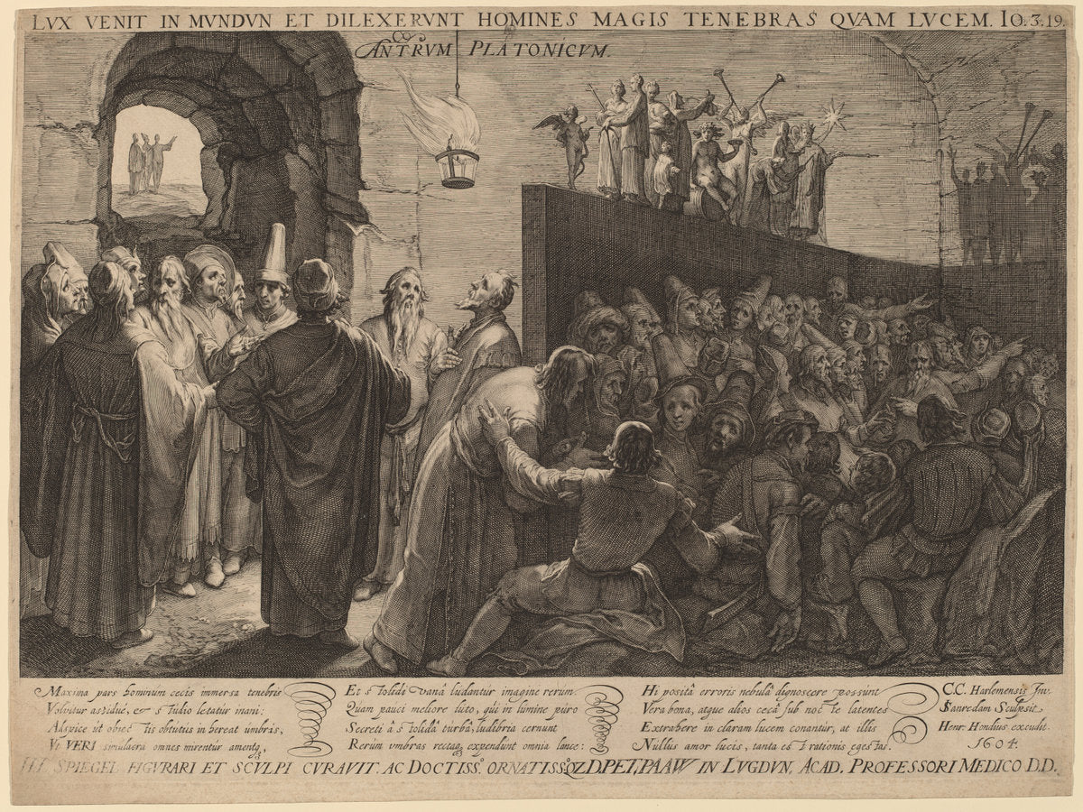 Plato's Cave by Jan Pietersz Saenredam after Cornelis Cornelisz van Haarlem (Dutch, 1565 - 1607), 16X12"(A3)Poster Print