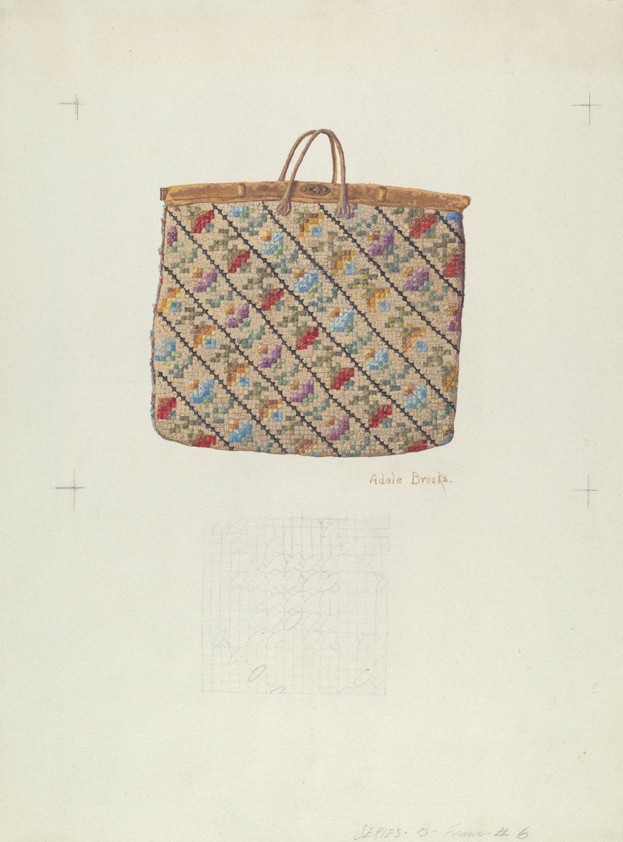 Carpet Bag by Adele Brooks (American, active c. 1935), 16X12"(A3)Poster Print