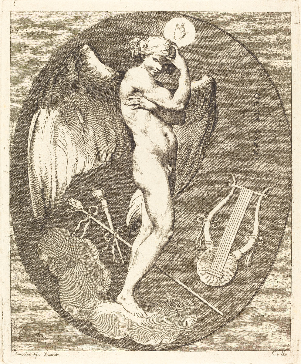Apollo by comte de Anne-Claude-Philippe de Tubières Caylus after Edme Bouchardon (French, 1692 - 1765), 16X12"(A3)Poster Print