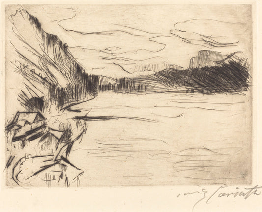 On Walchen Lake (Am Walchensee) by Lovis Corinth (German, 1858 - 1925), 16X12"(A3)Poster Print
