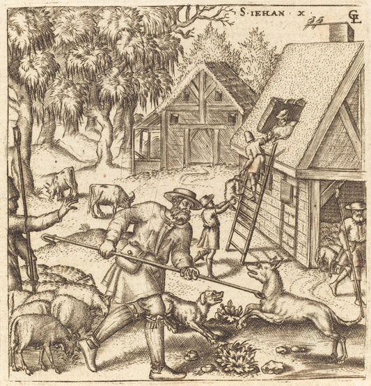 The Parable of the Good Shepherd by Léonard Gaultier (French, 1561 - 1641), 16X12"(A3)Poster Print