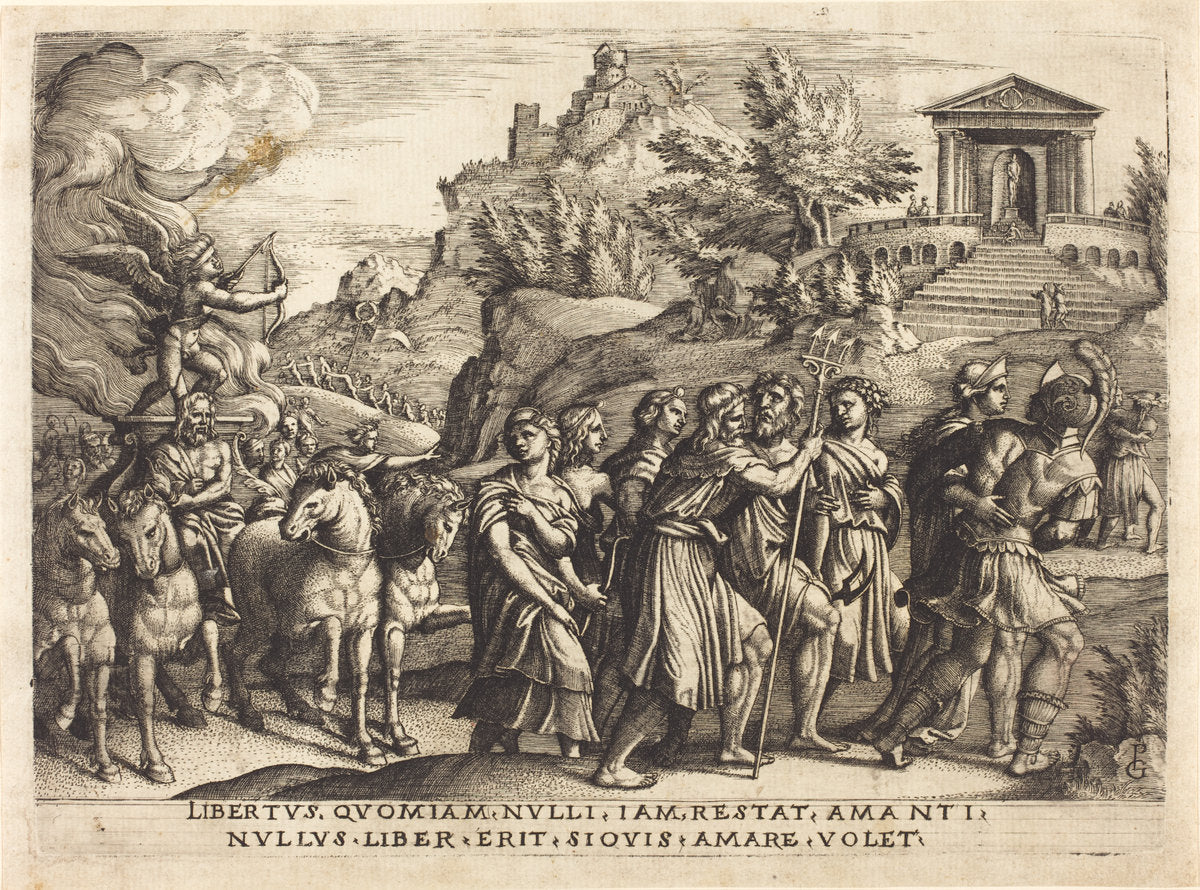 The Triumph of Love by Georg Pencz (German, c. 1500 - 1550), 16X12"(A3)Poster Print