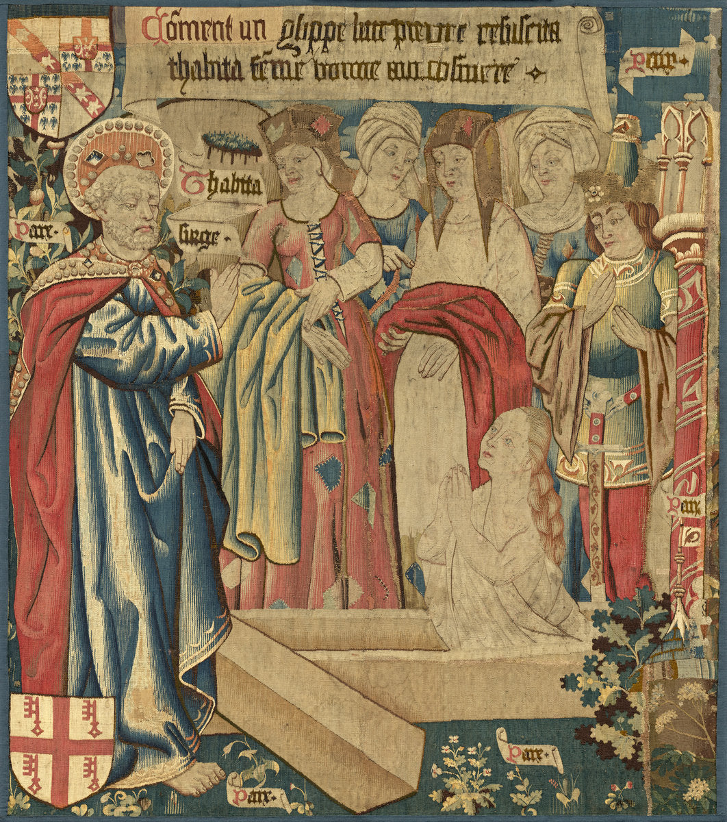 c. 1460 by Netherlandish 15th Century (The Raising of Tabitha), 16X12"(A3)Poster Print