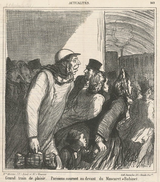 Grand train de plaisir by Honoré Daumier (French, 1808 - 1879), 16X12"(A3)Poster Print