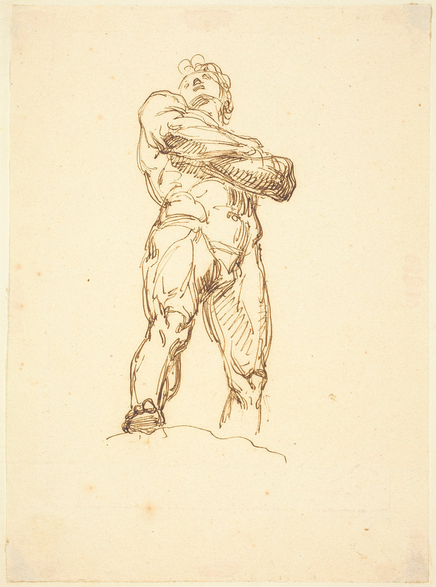 A Heroic Male Nude by Bertel Thorvaldsen (circle of) (Danish, 1770 - 1844), 16X12"(A3)Poster Print