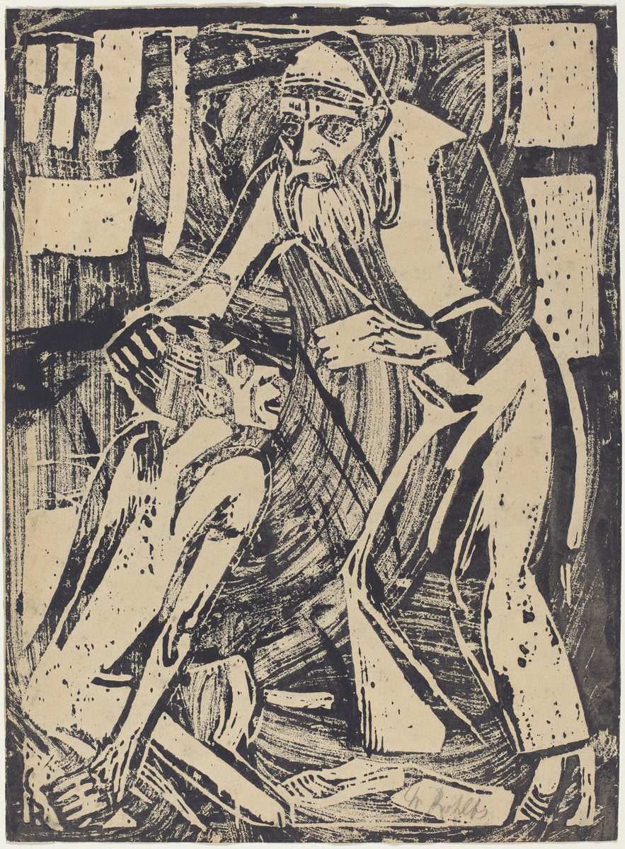 Return of the Prodigal Son by Christian Rohlfs (German, 1849 - 1938), 16X12"(A3)Poster Print