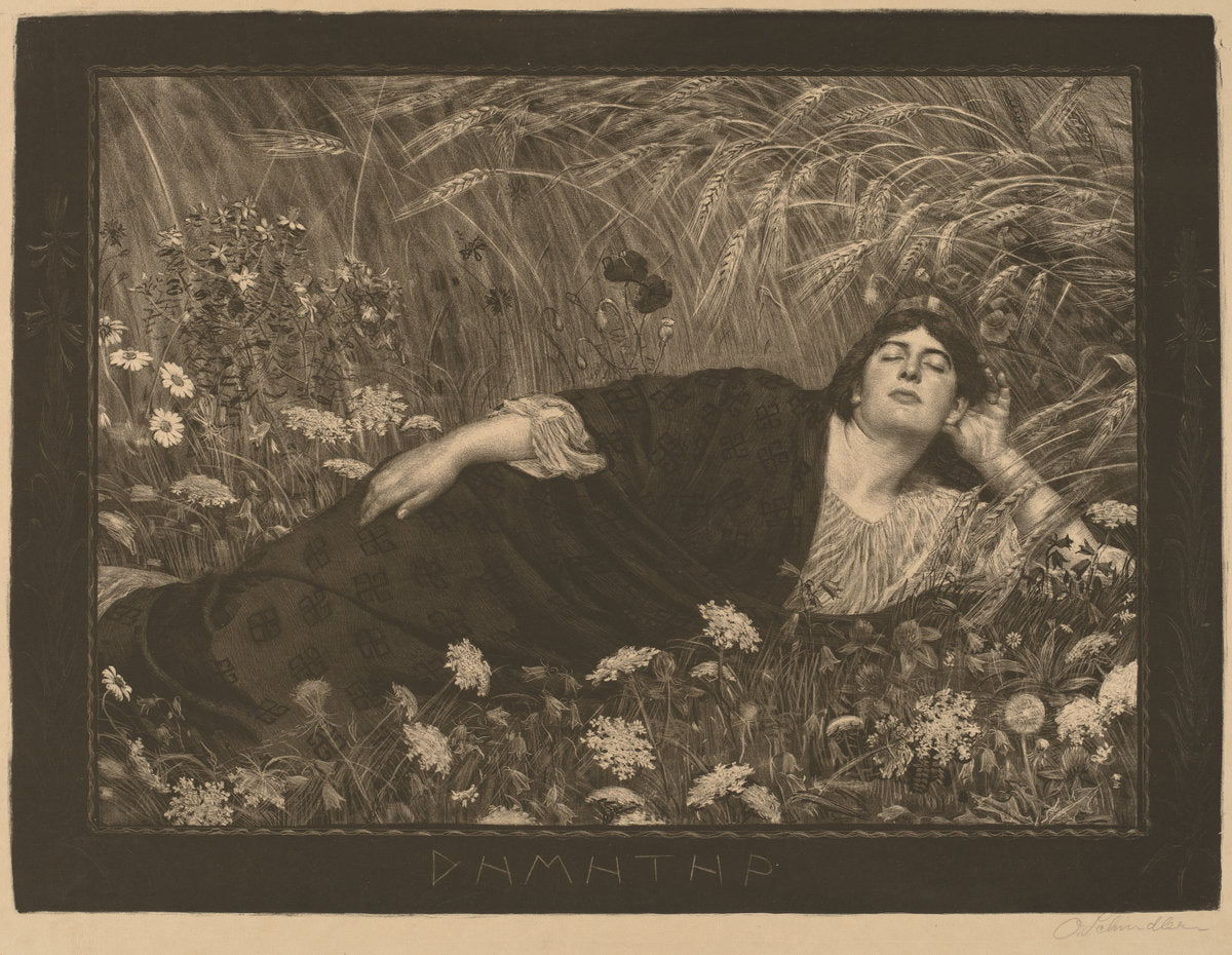 DHMHTHP (Demeter) by Osmar Schindler (German, 1869 - 1927), 16X12"(A3)Poster Print