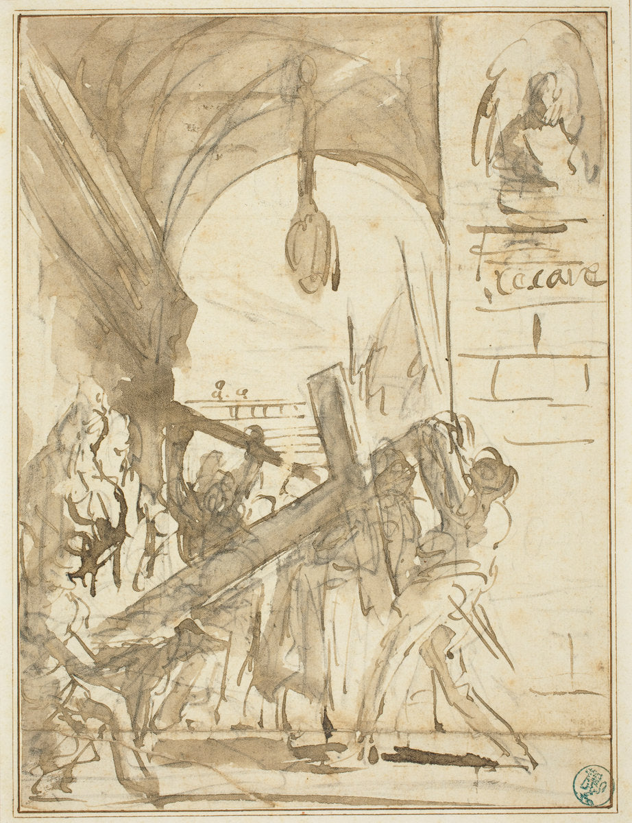 The Carrying of the Cross by Giovanni Battista Piranesi (Venetian, 1720 - 1778), 16X12"(A3)Poster Print