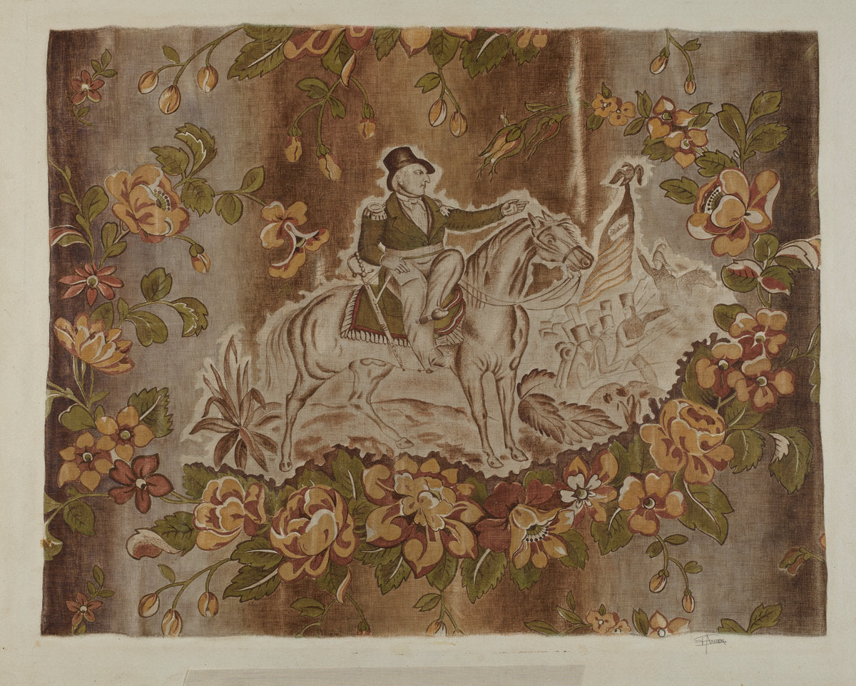 Historical Printed Textile by Esther Hansen (American, active c. 1935), 16X12"(A3)Poster Print