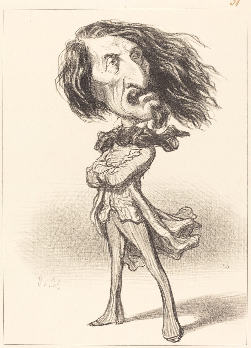 Lagrange by Honoré Daumier (French, 1808 - 1879), 16X12"(A3)Poster Print
