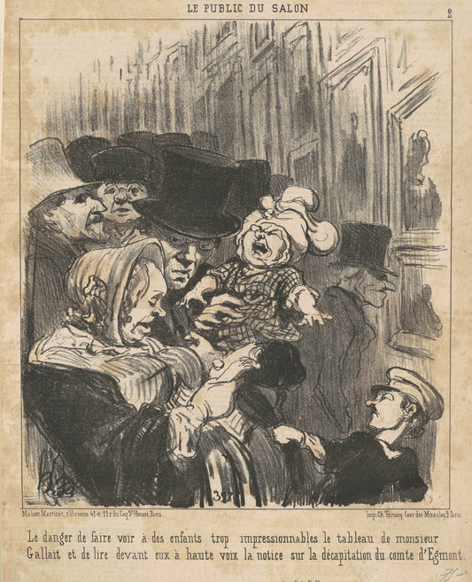 Le danger de faire voir a des enfants ... by Honoré Daumier (French, 1808 - 1879), 16X12"(A3)Poster Print