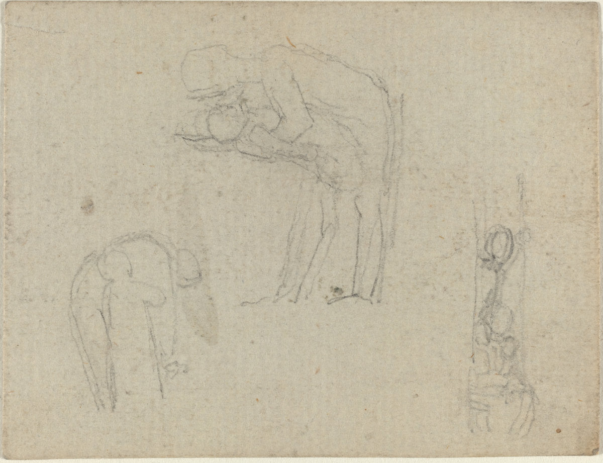 Three Groups of Figures by John Flaxman (British, 1755 - 1826), 16X12"(A3)Poster Print