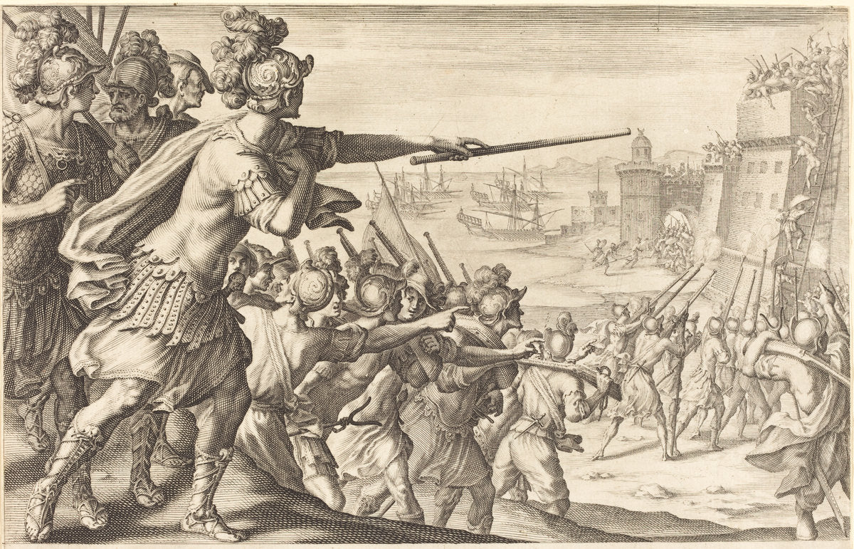 Taking of Bone by Jacques Callot (French, 1592 - 1635), 16X12"(A3)Poster Print