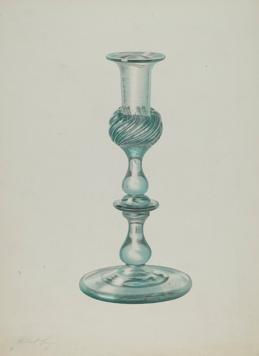 Candlestick by Michael Fenga (American, active c. 1935), 16X12"(A3)Poster Print